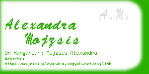 alexandra mojzsis business card